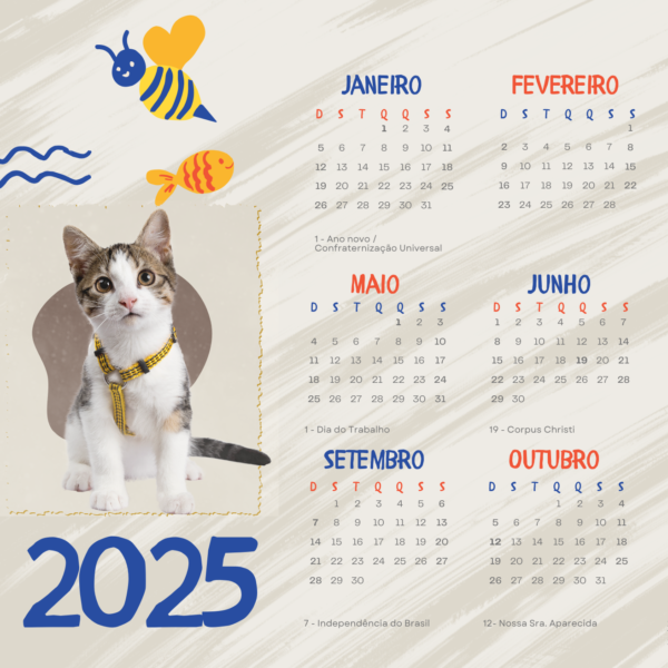 Baixe Grátis - Calendário 2025 Horizontal (Arquivo Digital em PDF)