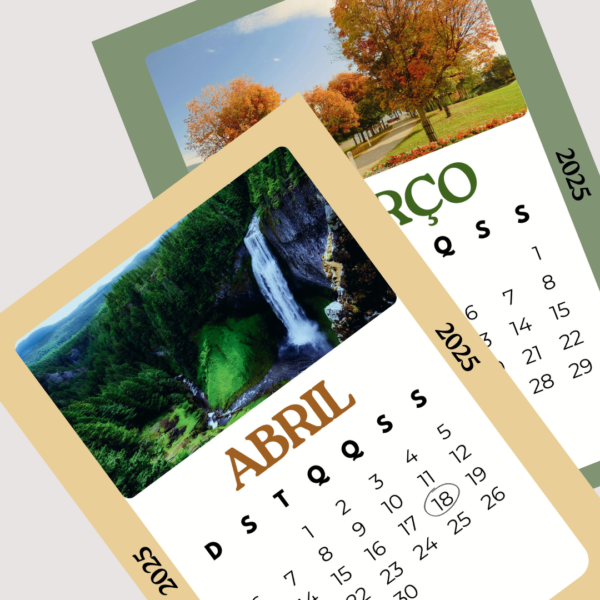 Calendário Natureza (Arquivo Digital em PDF)