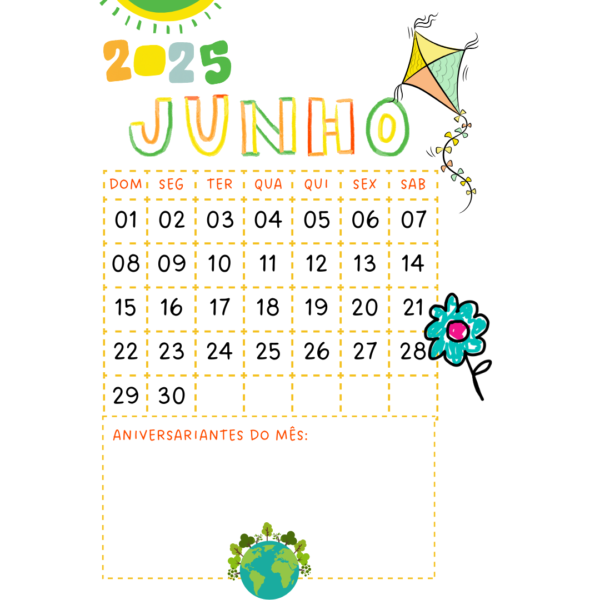 Calendário Escolar Infantil (Arquivo Digital em PDF) - Image 2