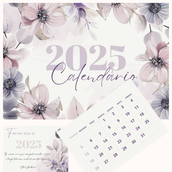 Calendário Motivacional 2025 (Arquivo Digital em PDF)